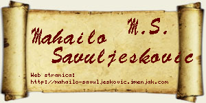 Mahailo Savuljesković vizit kartica